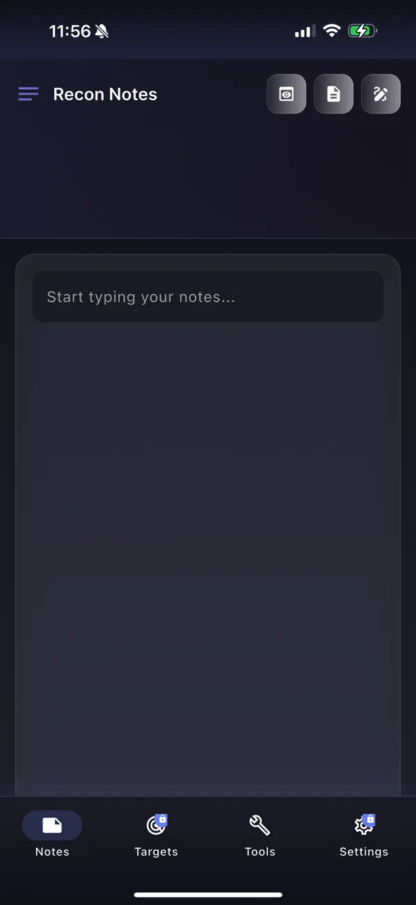 #2. ReconPad (iOS) Podle: Jeffery Galen Reed