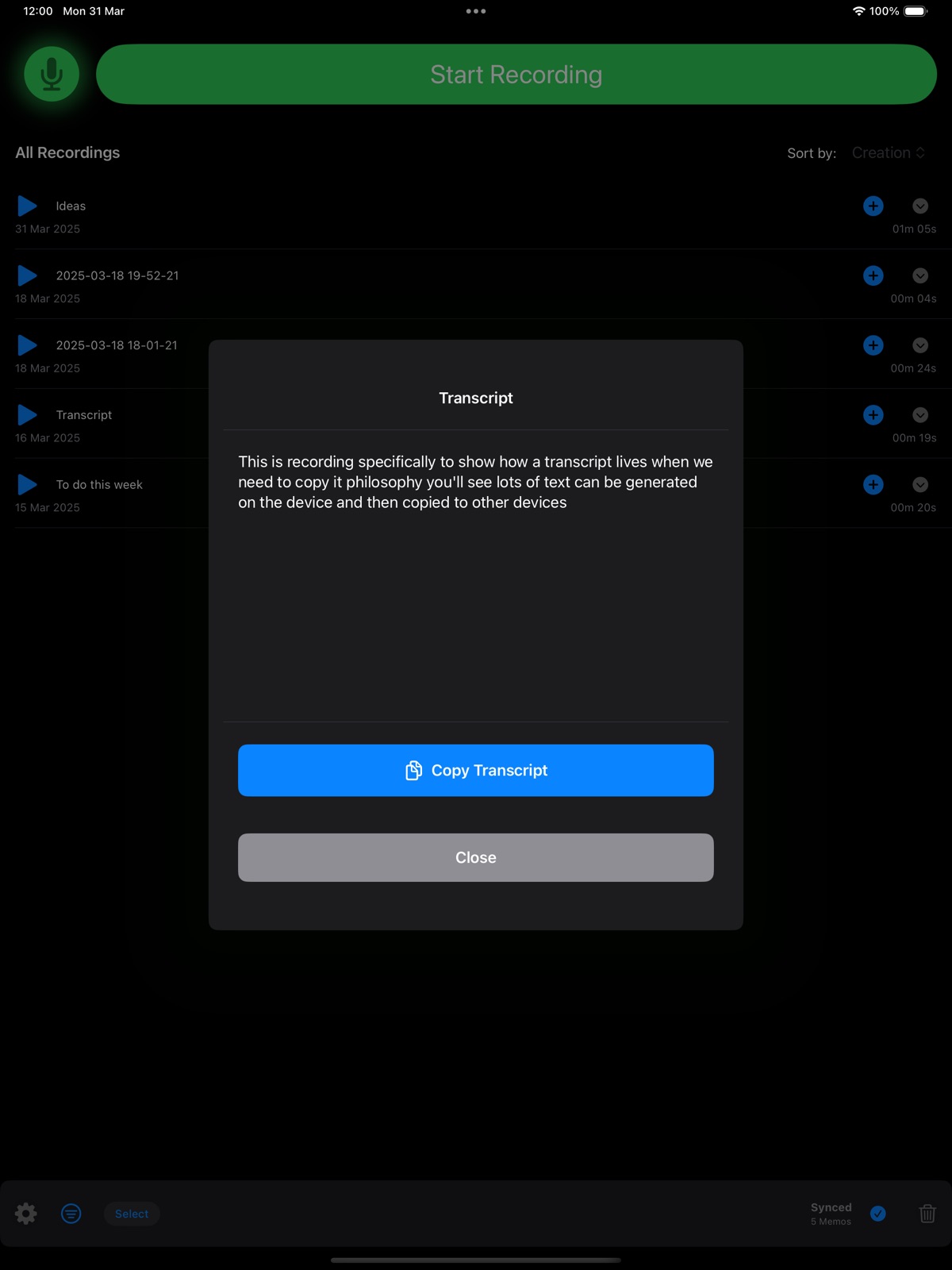 Auto Memo Recorder ipad screenshot 4
