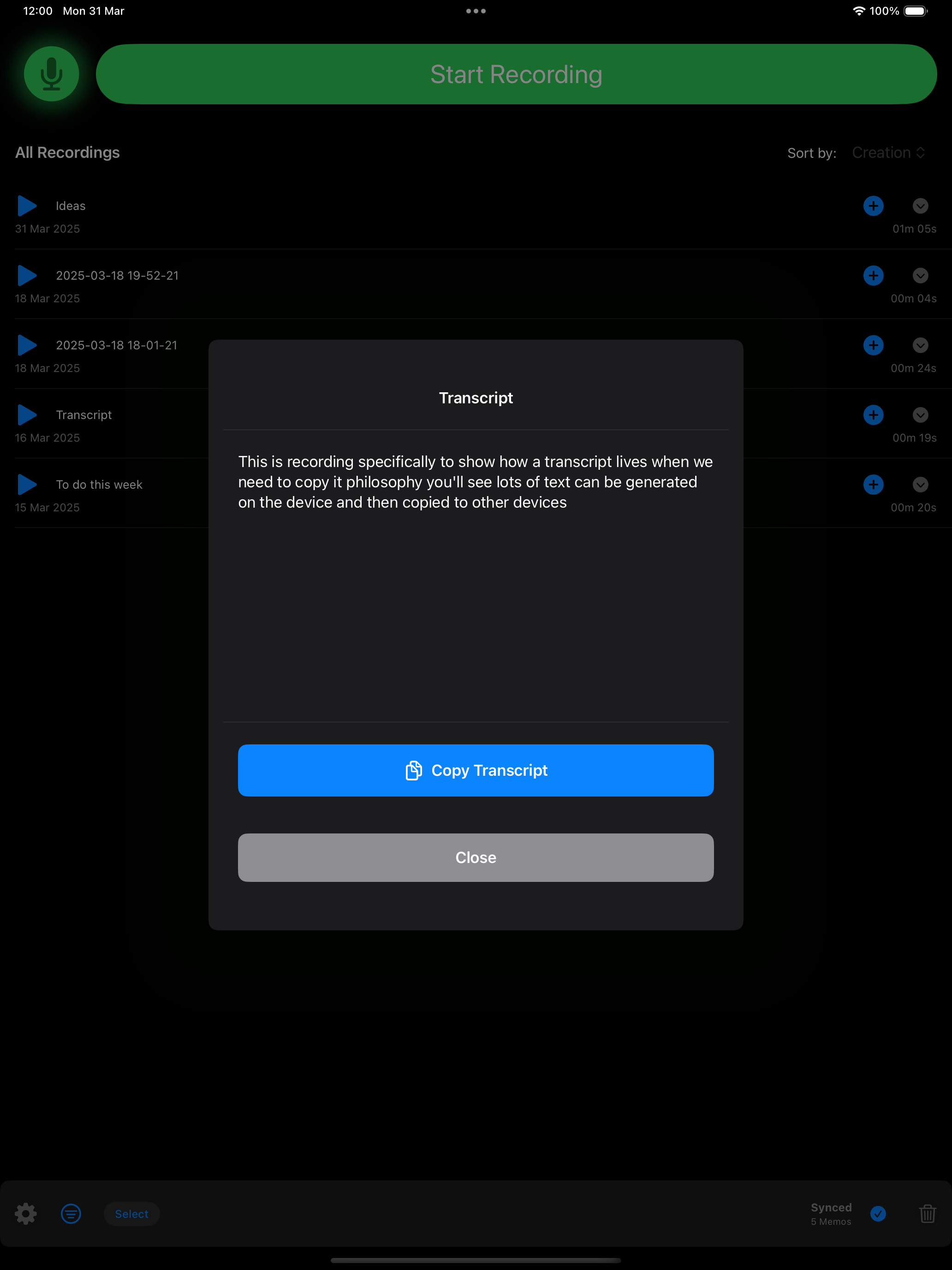 Auto Memo Recorder