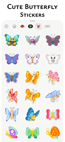 Cute Butterfly Stickers screenshot