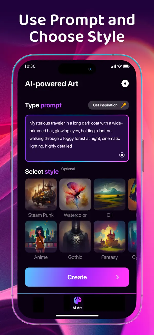 Screenshot #2 pour AI Image & Art Generator - AVI