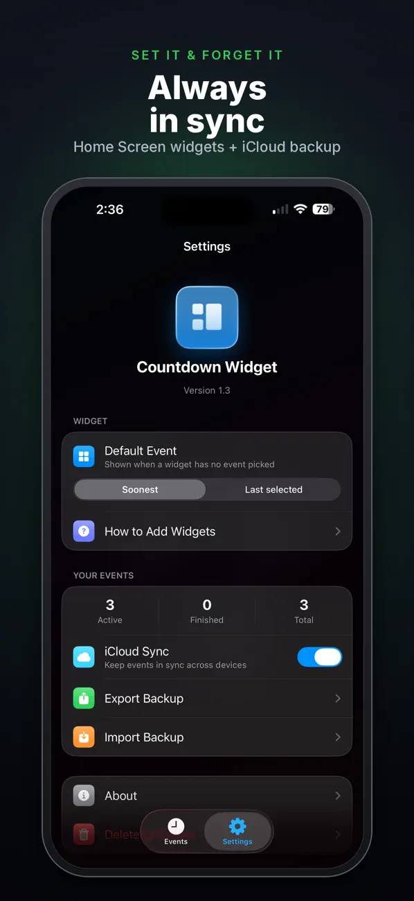 Countdown Widget Customizer Screenshot 3