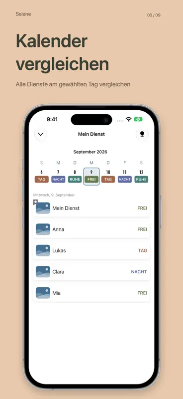 Selene: Dienstplan screenshot 3 of 9