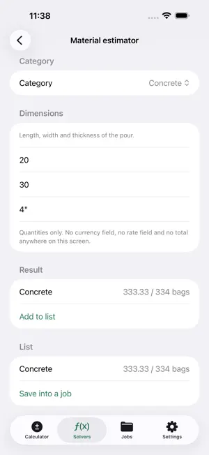 InchWise: Construction Calc screenshot 3