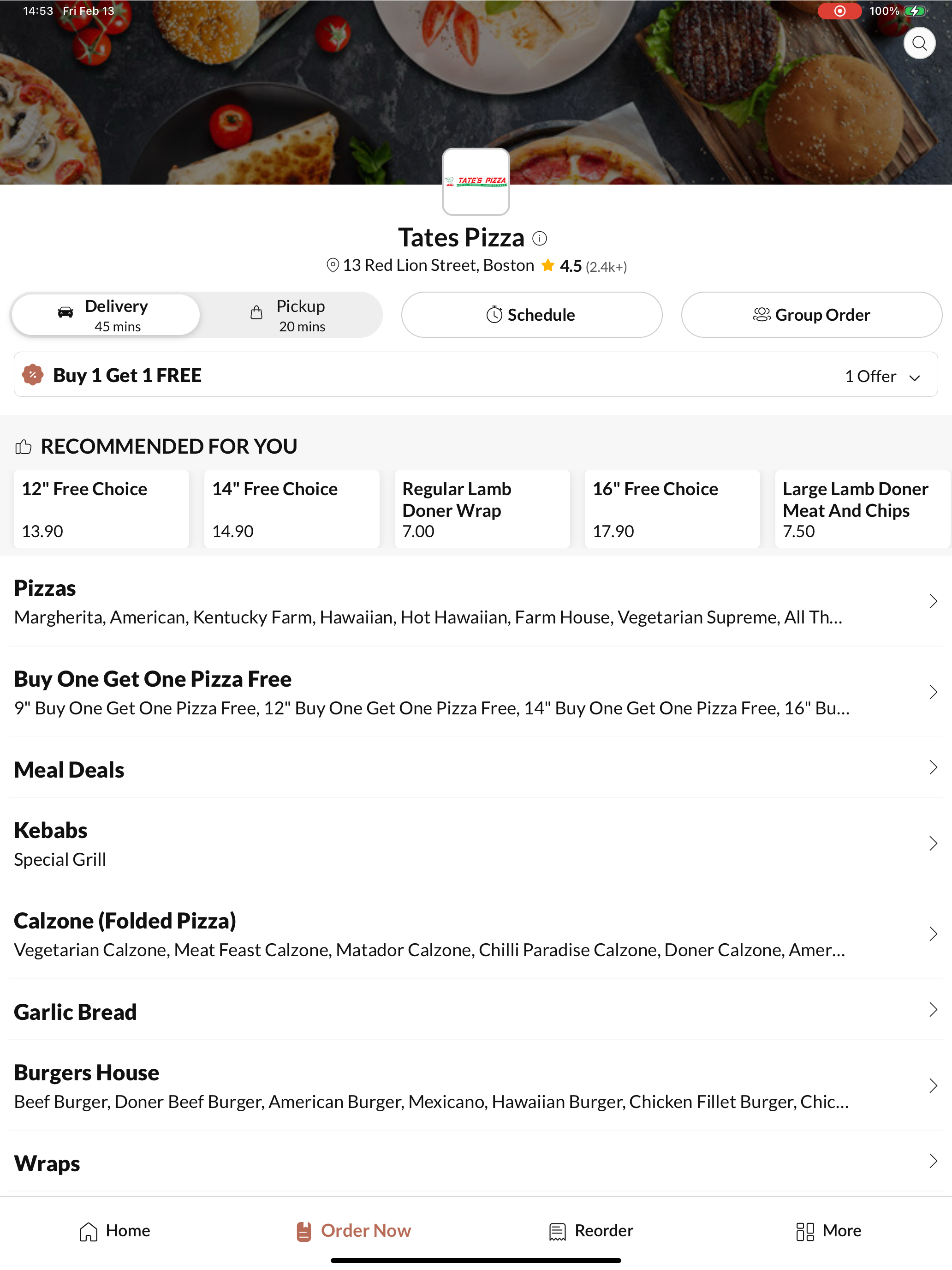 Tates Pizza screenshot 7