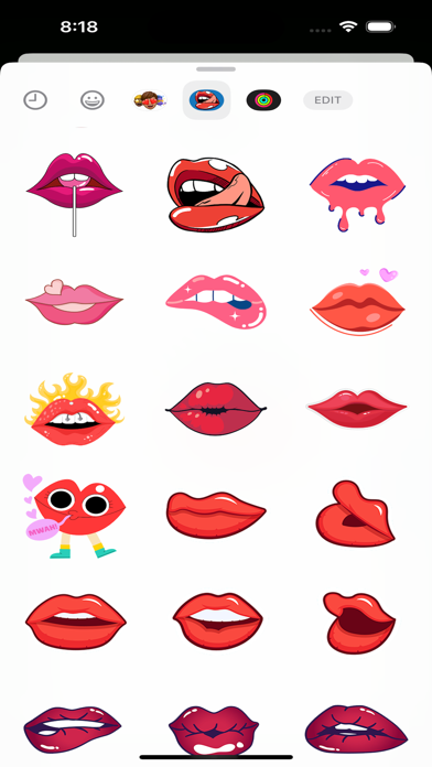 Sexy Lip Kiss Sticker set Screenshot