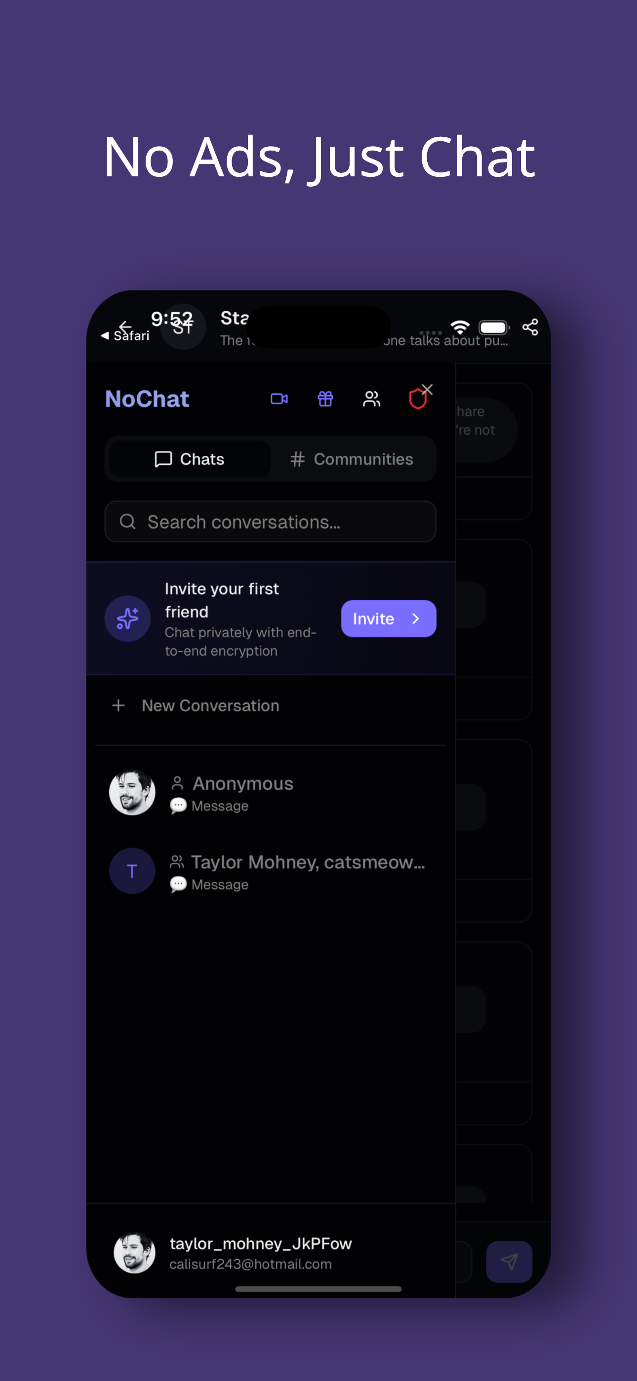 NoChat - Ultra Private Chat