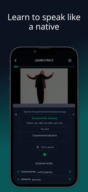 LyricFluent: Learn Languages iPhone screenshot 6