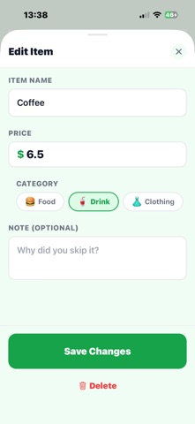 Didn't Buy: Money Saver screenshot