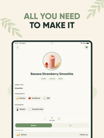 Drink Recipes: Smoothie, Juice iPad screenshot