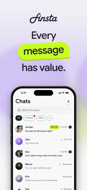 Finsta: Chats with value screenshot 1