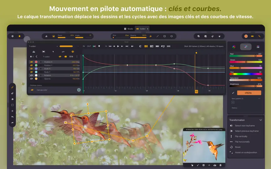 Capture d'écran de Callipeg Studio : Animation 2D sur iPhone 7
