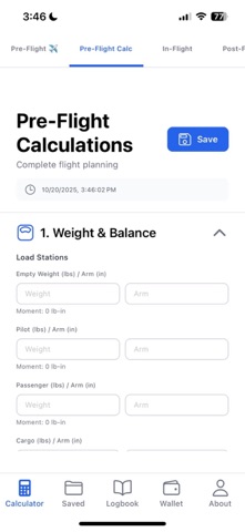Pilot Logbook and Calculator Screenshot 2 of 3