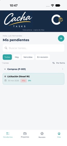 Cacha Tasks screenshot 2
