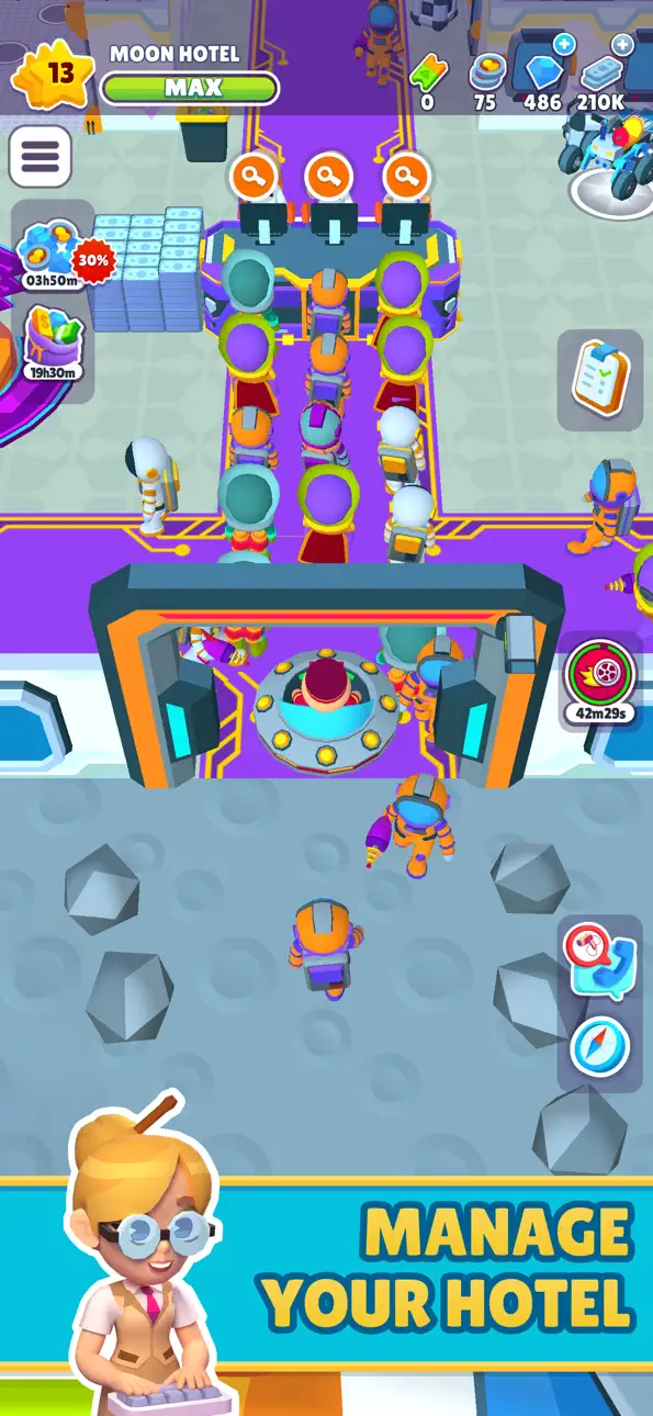 My Perfect Hotel iOS Mod IPA screenshot 3 - iOS game interface