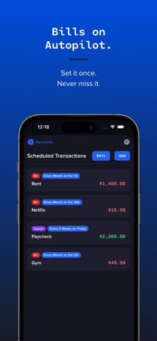 Basic Checkbook: Spending Log iPhone screenshot