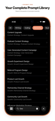 Prompt Mint: AI Library iPhone screenshot