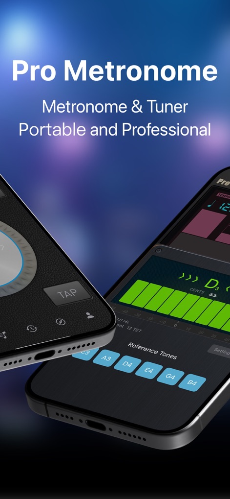Pro Metronome - Tempo & Tuner - Discover the seamless integration of a professional tuner, complete with a precise cents display and selectable reference tones.