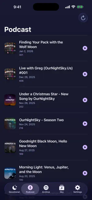 Our Night Sky: Devotionals screenshot 3