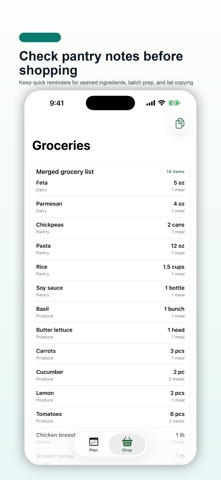 Tiny Meal Planner screenshot