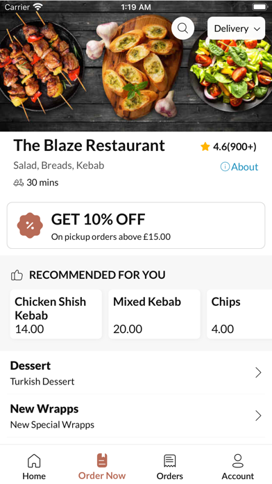 The Blaze Restaurant Screenshot