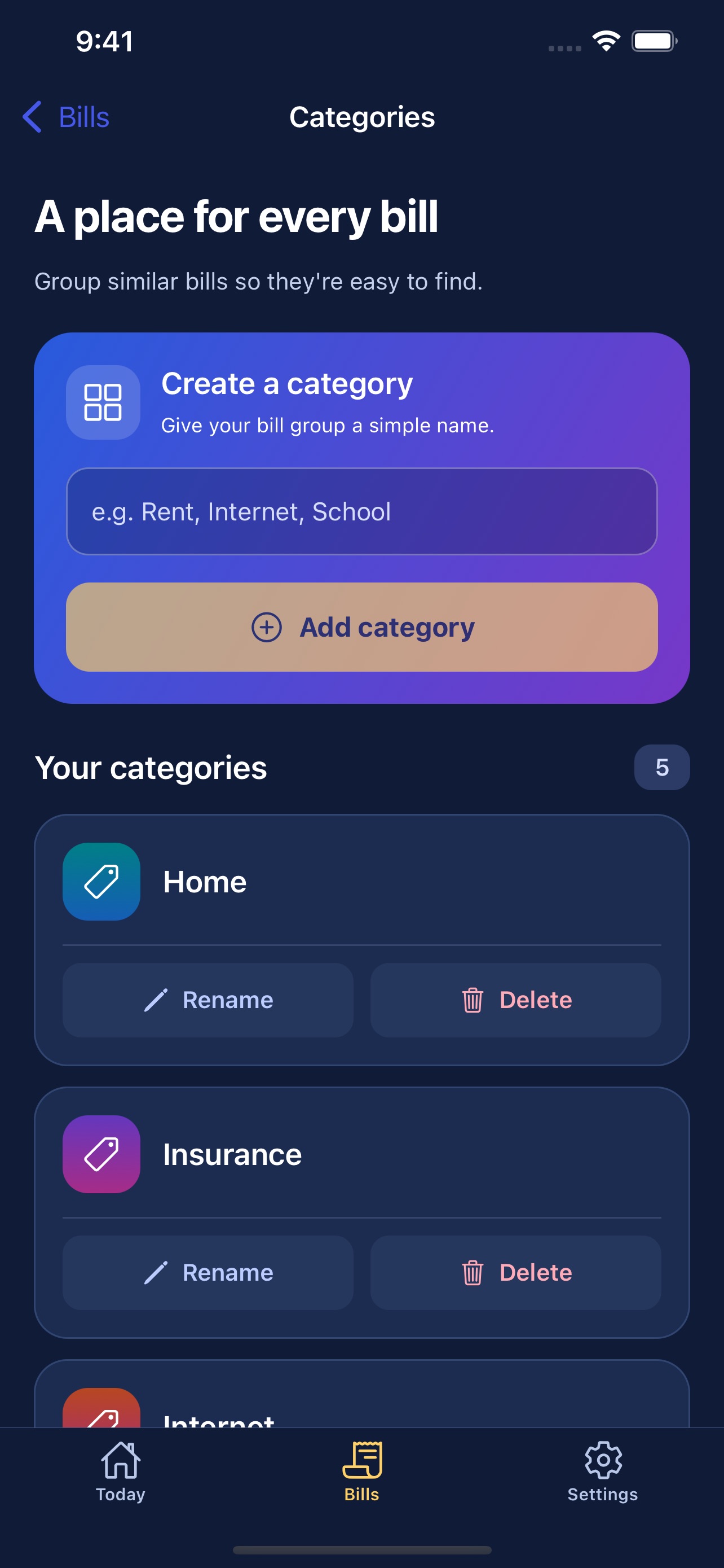 Screenshot 2 of Bill Tracker: Due Reminders