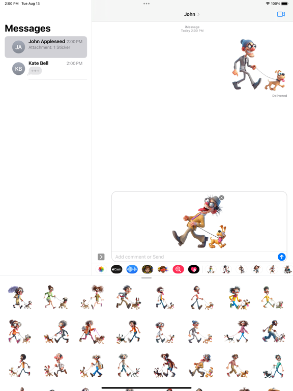 Screenshot #5 pour Goofy Dogwalker Stickers