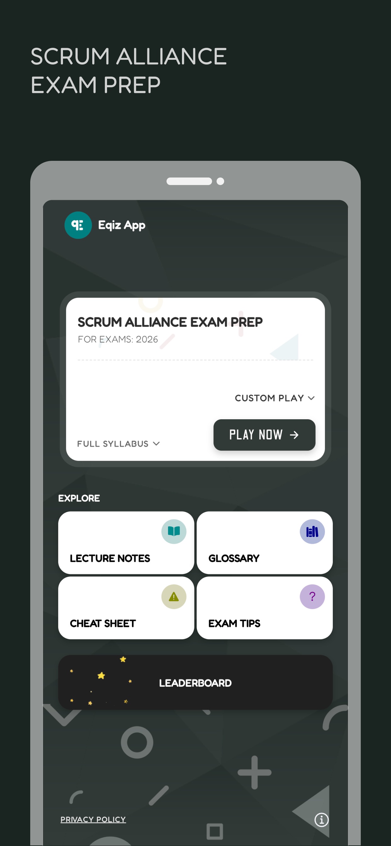 Screenshot 1 of Scrum Alliance Exam Prep