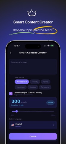 ScriptMate - AI Content Maker Screenshot 2 of 4