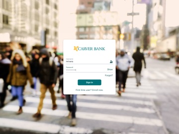 Carver Bank Mobile iPad screenshot