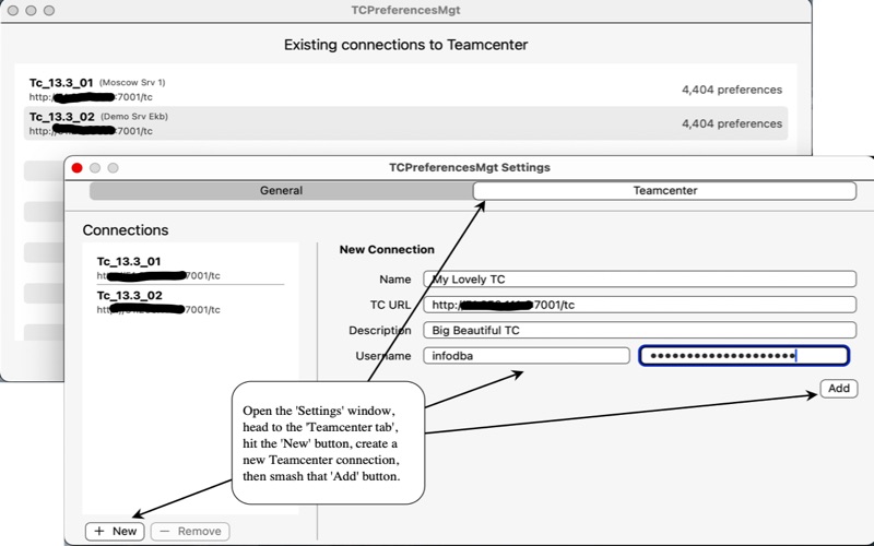 Teamcenter Preferences Mgt screenshot