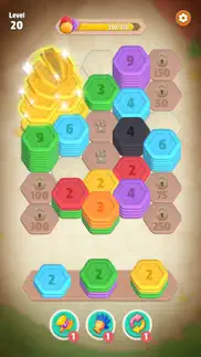 hexa stack: color sort puzzle iphone screenshot 2