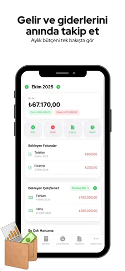 Hesaplay: Bütçe, Fatura, Çek iPhone Ekran Görüntüsü 1