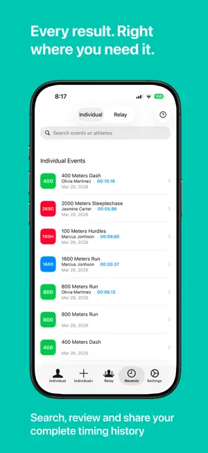 Stopwatch for Track & Field screenshot 4