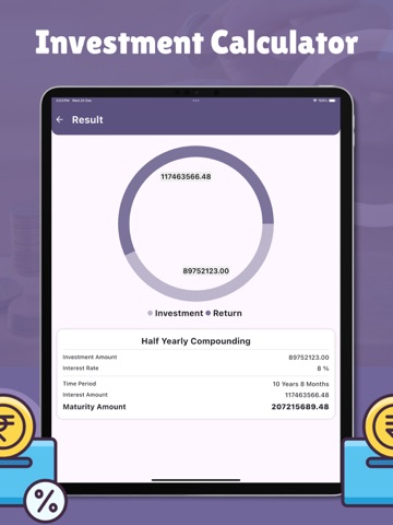 FD Deposit Calculator iPad screenshot