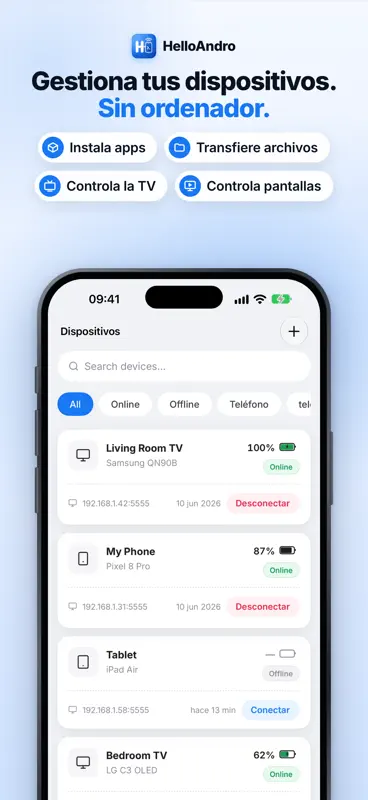 HelloAndro: APK y Control TV screenshot 1 of 10