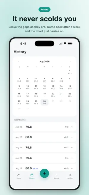 Hakaru: Weight Tracker & Graph screenshot 3