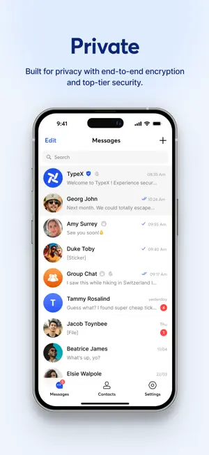 TypeX - Freely & Secure screenshot 1
