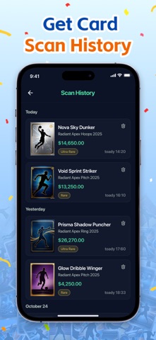 CardSnap: AI Sports Card Scan iPhone screenshot