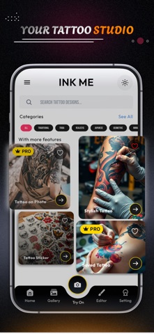 Inkme - Tattoo Design Maker Screenshot 1 of 7