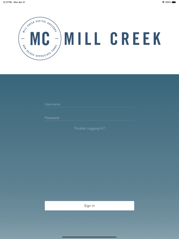 Mill Creek Capital Advisors app screenshot