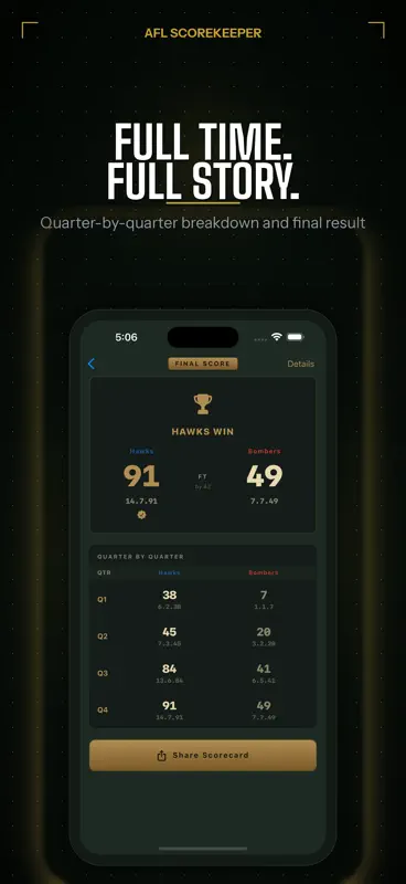 AFL ScoreKeeper: Footy Scorer screenshot 4 of 10