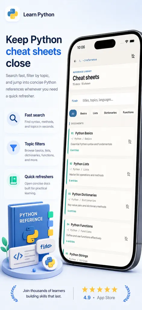 Learn Python Coding Offline - Education App | MWM