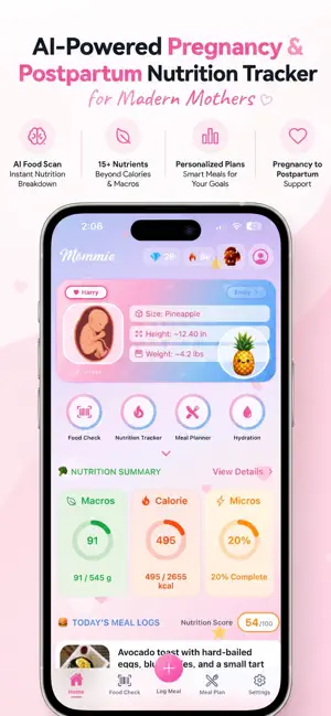 Mommie: Pregnancy Nutrition screenshot 1