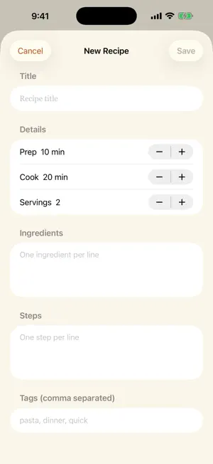 RecipeNote Cookbook screenshot 3