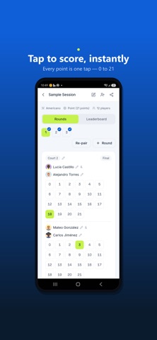 PadelScore - Live Scoring iPhone screenshot