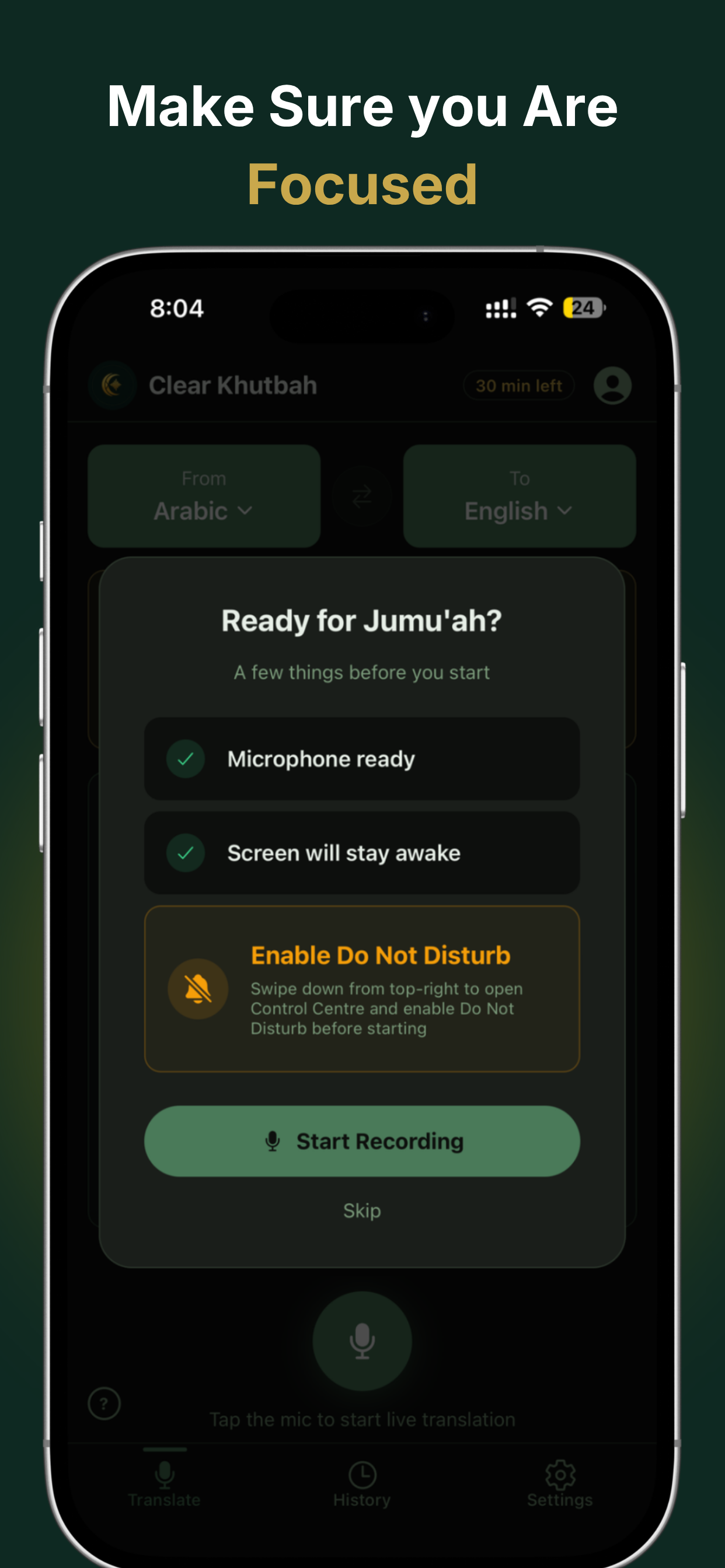 Clear Khutbah - AI Translator
