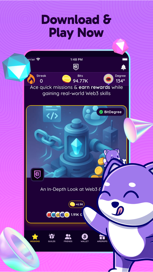 #3. BitDegree: Play & Learn Web3 (iOS) 由: BitDegree