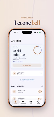 Zen Bell: Meditation Journal iPhone screenshot