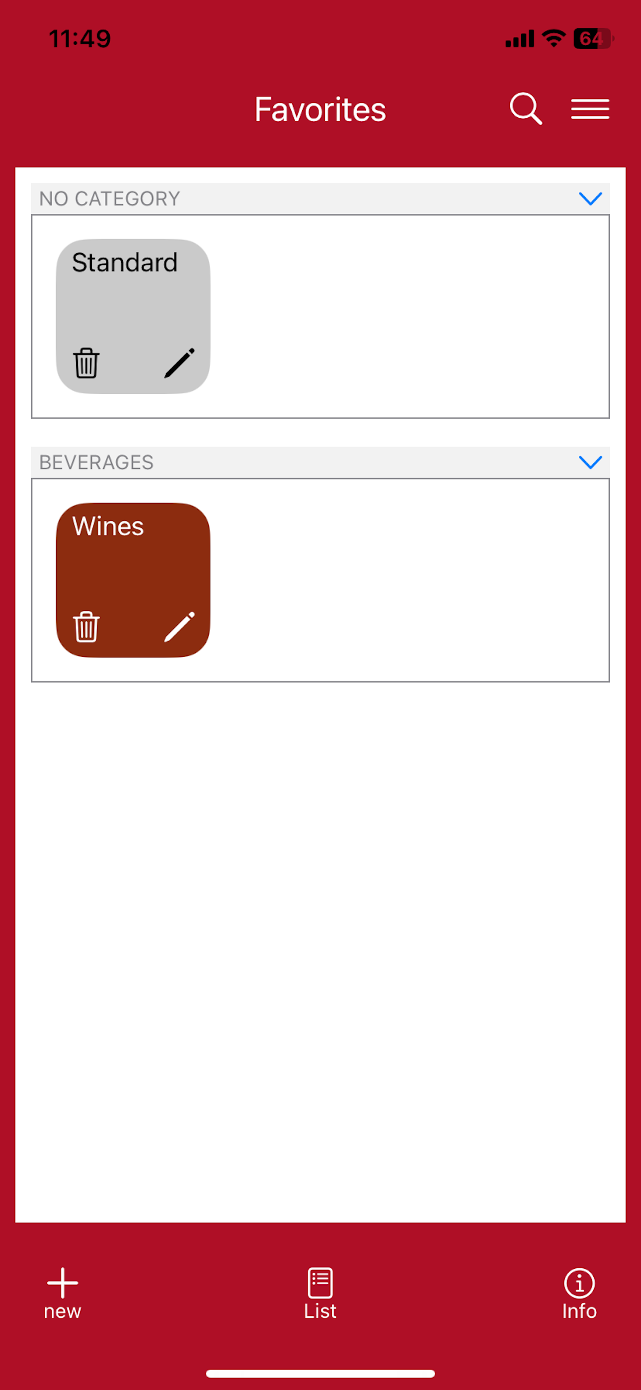 myFavoriten screenshot 1